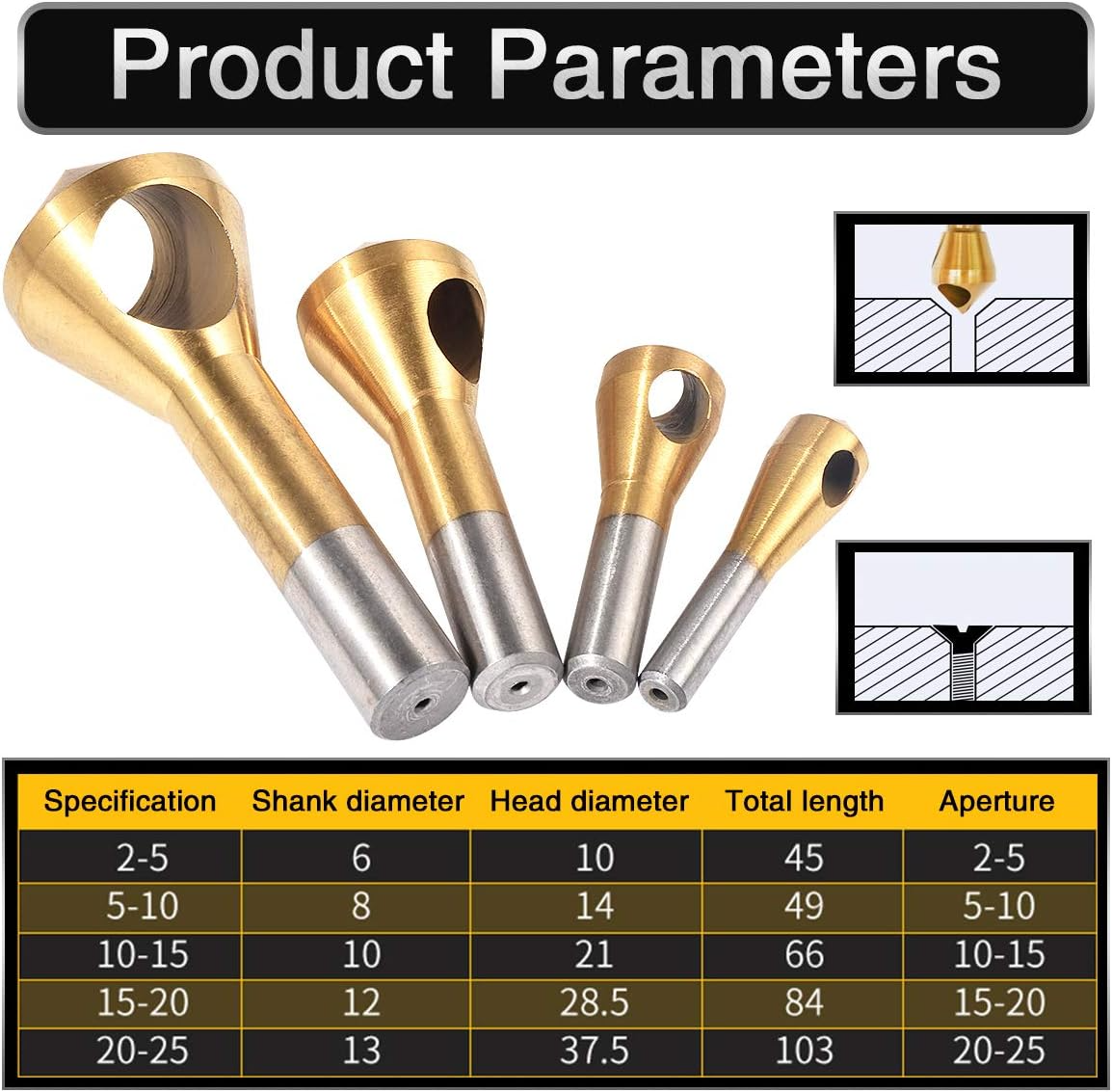 Σετ τρυπανιών για φρεζάρισμα και αφαίρεση γρεζιών (4 τεμάχια)