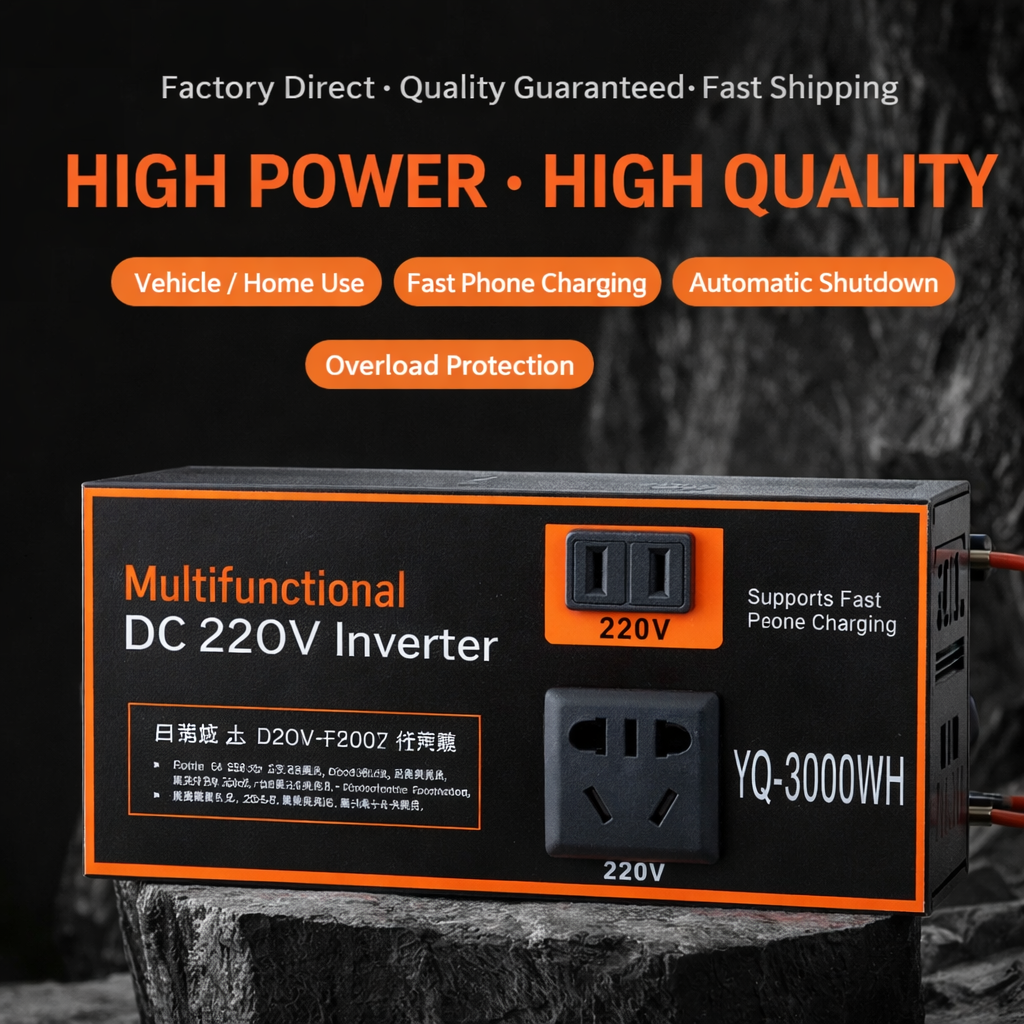 VoltDrive™ – Αυτόματος μετατροπέας 12V/24V σε 220V (DC-AC) με πολλαπλές προστασίες