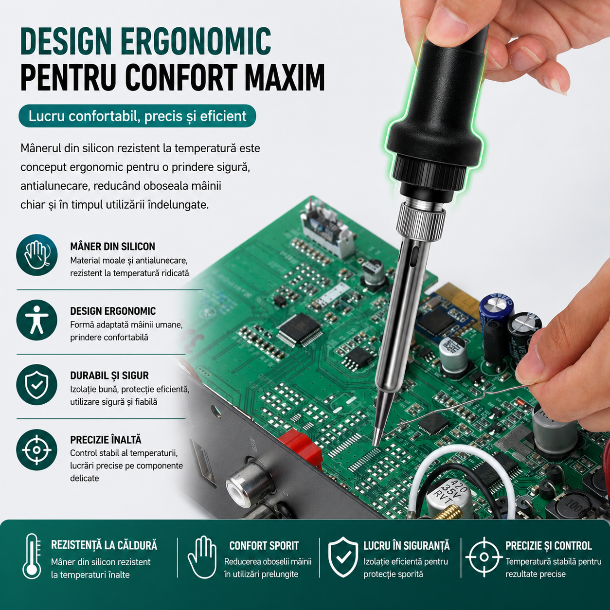 Solderix™ - Σταθμός συγκόλλησης με ρύθμιση θερμοκρασίας - 80W