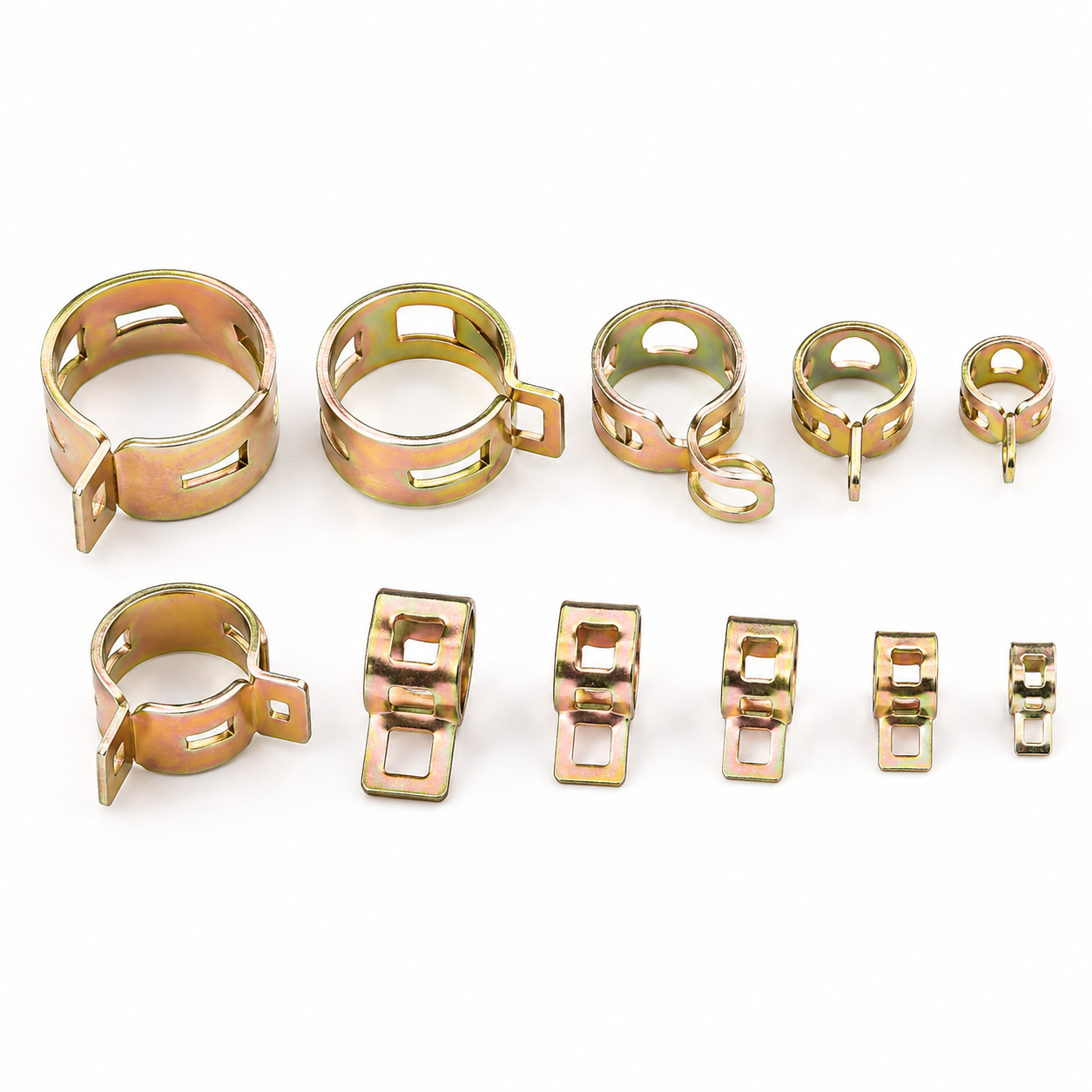 SpringClamp™ - Σετ 100 ελαστικών μεταλλικών σφιγκτήρων σωλήνων - Διαμέτρους 6-22 mm