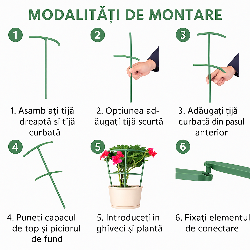 GrowGuard™ – Ρυθμιζόμενα στηρίγματα φυτών (5 τεμάχια)