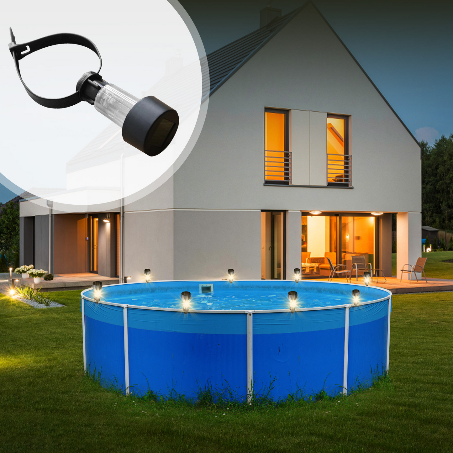 SolarGlow™ - Μίνι ηλιακοί λαμπτήρες για φράχτη και κήπο (Σετ 5 τεμαχίων)