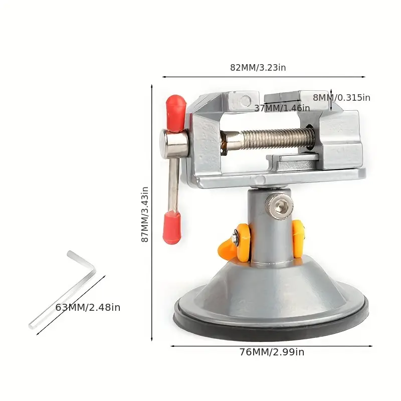 ClampMini™ - Περιστρεφόμενη μέγγενη ακριβείας 360° με βεντούζα