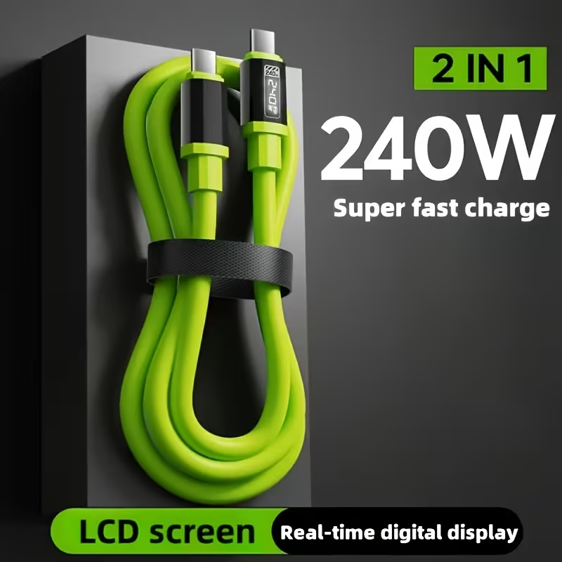 🔥1+1 ΠΡΟΣΦΟΡΑ!🔥UltraWatt™ – Καλώδιο γρήγορης φόρτισης 240W Type-C, ψηφιακή οθόνη, 2m