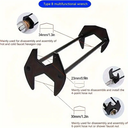 FlexiWrench™ – Σετ Πολυλειτουργικών Κλειδιών για Υδραυλικές Εγκαταστάσεις και Επισκευές