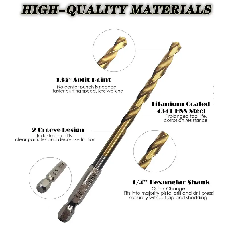 Σετ τρυπανιών HexMaster™ με εξάγωνο στέλεχος 1/4 ιντσών