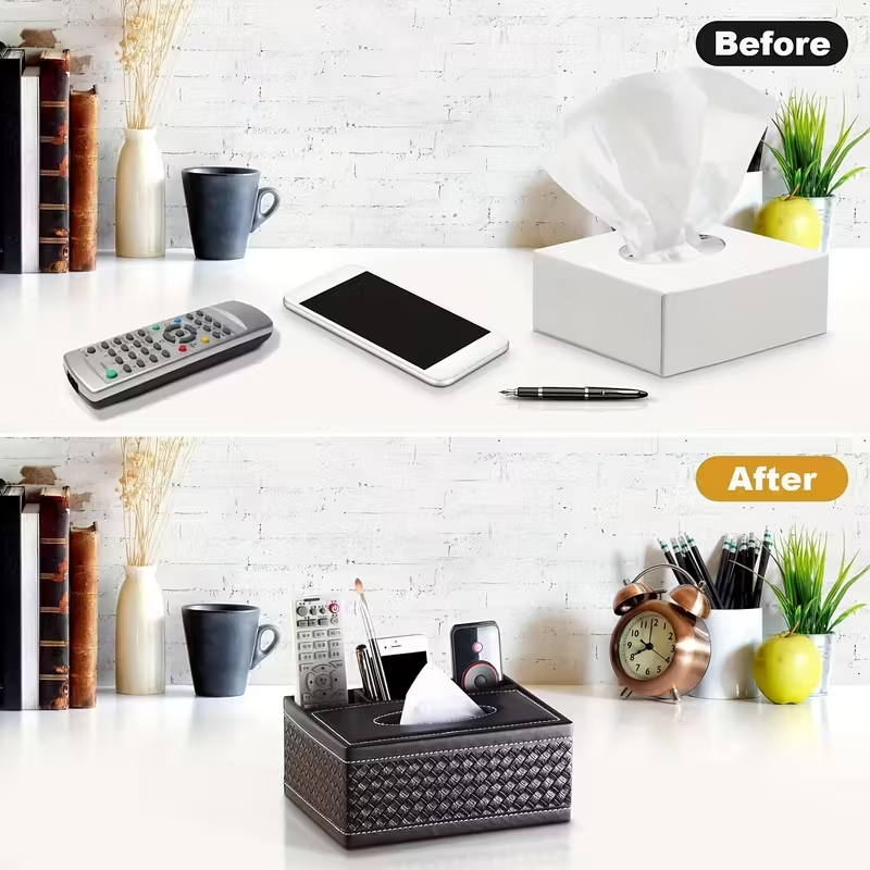 EleganzaBox™ – Πολυλειτουργικό Eco Leather Box για οργάνωση και στυλ