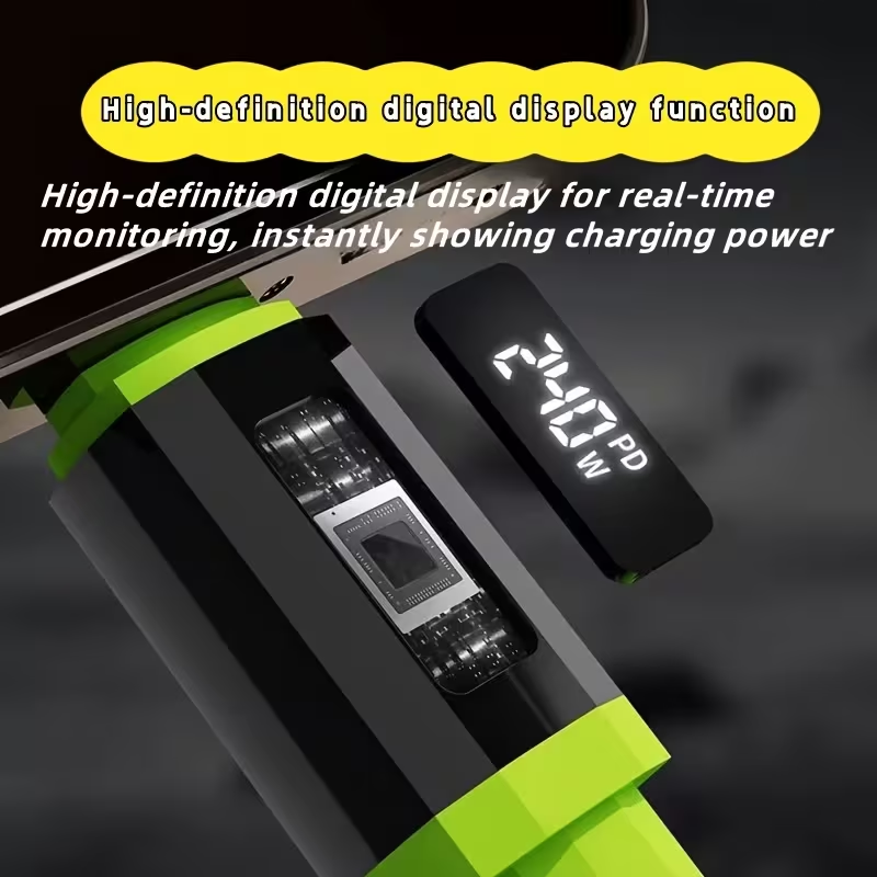 🔥1+1 ΠΡΟΣΦΟΡΑ!🔥UltraWatt™ – Καλώδιο γρήγορης φόρτισης 240W Type-C, ψηφιακή οθόνη, 2m