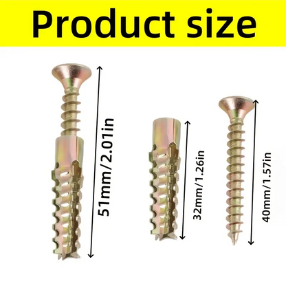 FixPro™ – Σετ 30 βυσμάτων επέκτασης 10x60 mm + εξαγωνικές βίδες 6x60 mm