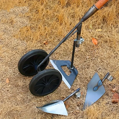 AgroWheel Pro™ – Πολυλειτουργική γεωργική σκαπάνη σε τροχούς με 3 εναλλάξιμες κεφαλές