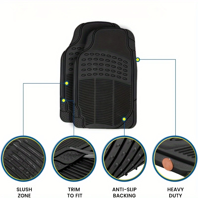 AutoShield™ – Σετ 3 πατάκια αυτοκινήτου γενικής χρήσης για όλες τις εποχές