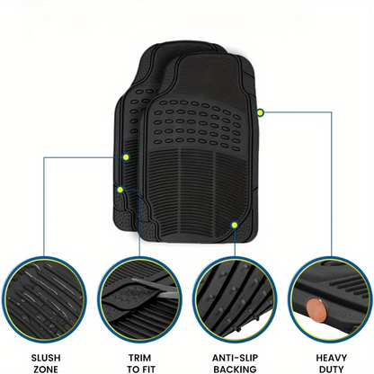 AutoShield™ – Σετ 3 πατάκια αυτοκινήτου γενικής χρήσης για όλες τις εποχές