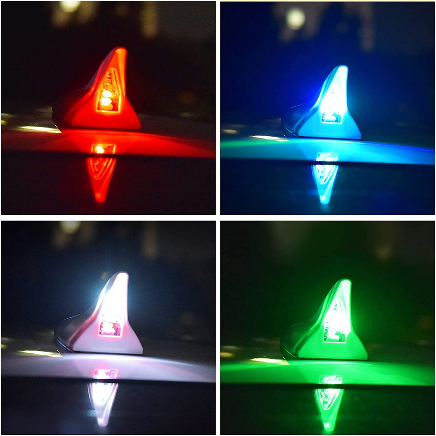 SharkGlow™ - Κεραία Shark Fin με ηλιακό φως LED και λειτουργία κατά της σύγκρουσης