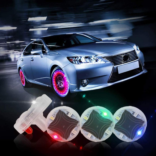 GlowTire™ - Σετ 2x ηλιακών φώτων LED για βαλβίδες τροχού
