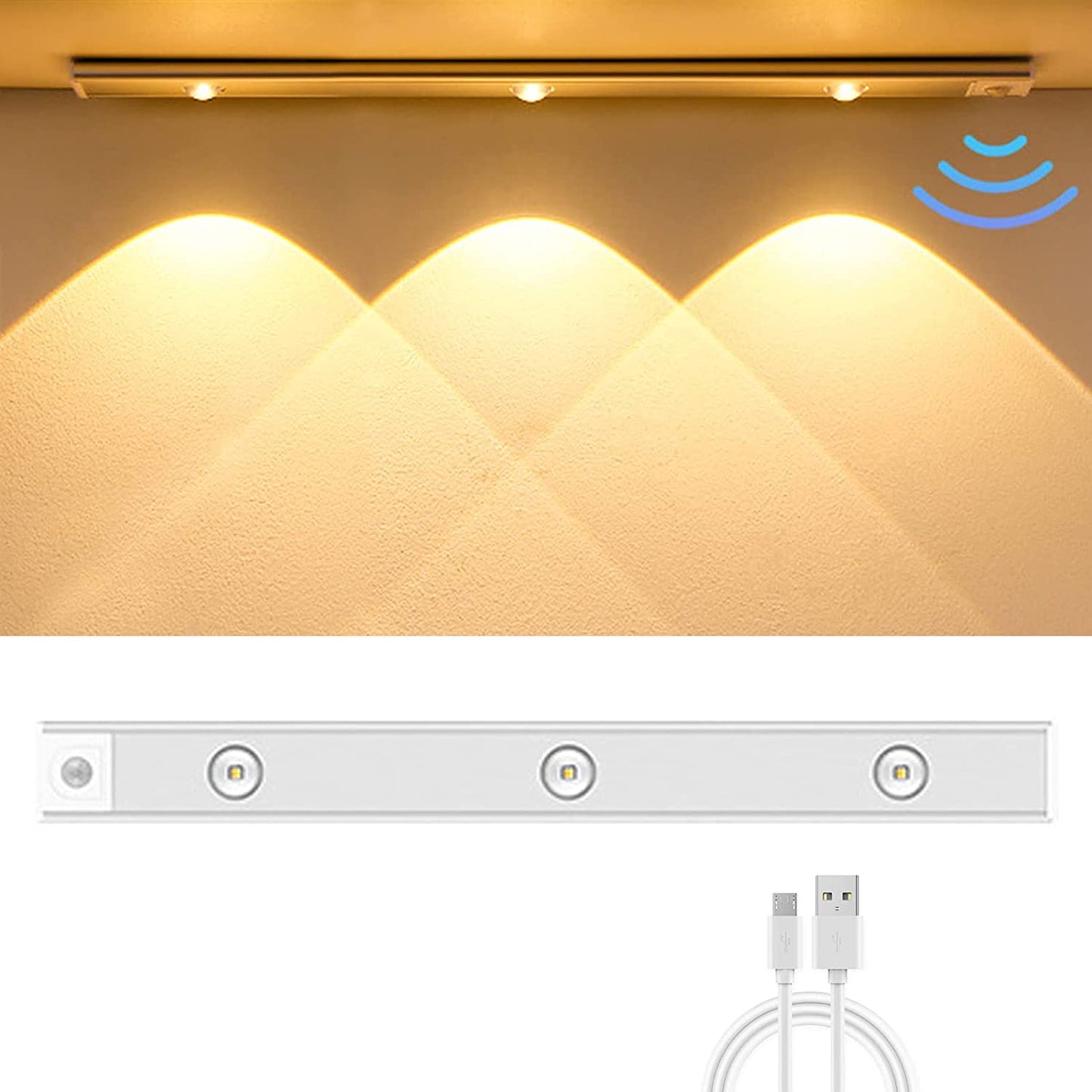 Λάμπα LED με 3 χρώματα και αισθητήρα κίνησης (40cm)