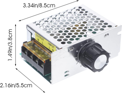 Ρυθμιστής τάσης AC 4000 W – Ρυθμιστής έντασης 220 V με μεταλλικό περίβλημα και εξαναγκασμένη ψύξη