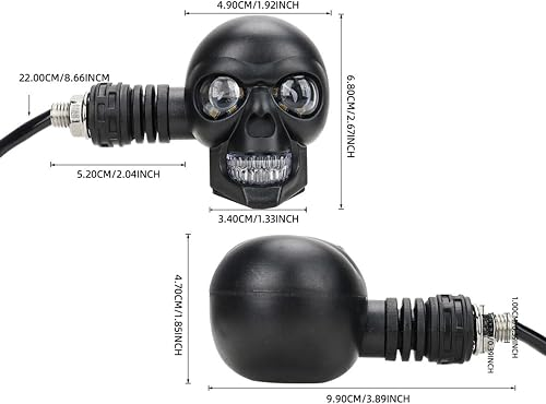 SKULLIX™ - Φλας LED Skull για Μοτοσυκλέτα