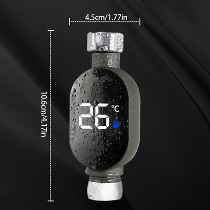 AquaTemp™ – Ψηφιακό θερμόμετρο ντους LED με έγχρωμη ένδειξη (0–99°C)