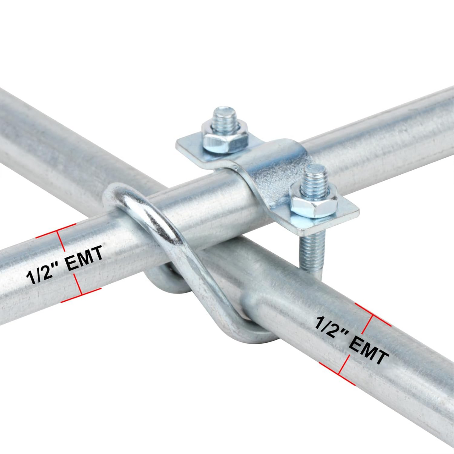 UGrip™ - Σετ 12 Σφιγκτήρες Στήριξης Τύπου U από Γαλβανισμένο Χάλυβα – Διάσταση 20×40 mm