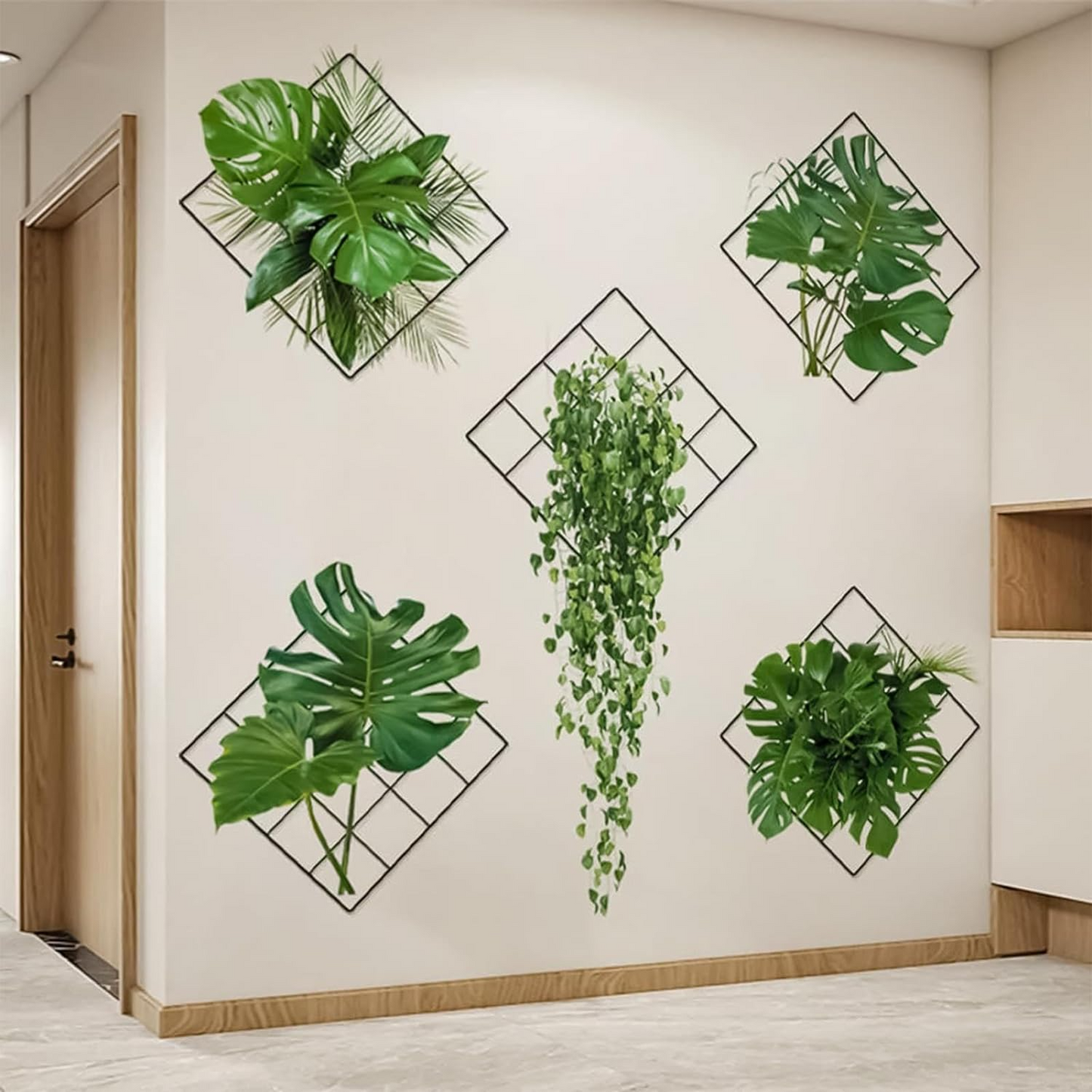 Αυτοκόλλητο τοίχου τρισδιάστατο πλέγμα Green Plants