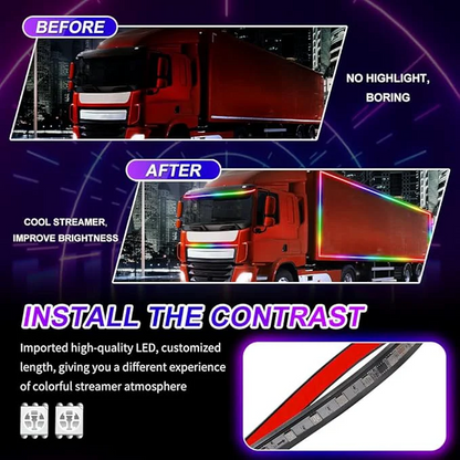 🔥ΠΡΟΣΦΟΡΑ 1+1🔥LED Φωτεινή Ταινία για Φορτηγό (1 μέτρο)