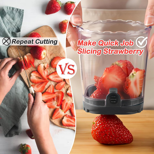 SliceMate™ – Κόφτης φρούτων και φράουλας από ανοξείδωτο χάλυβα