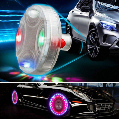 GlowTire™ - Σετ 2x ηλιακών φώτων LED για βαλβίδες τροχού
