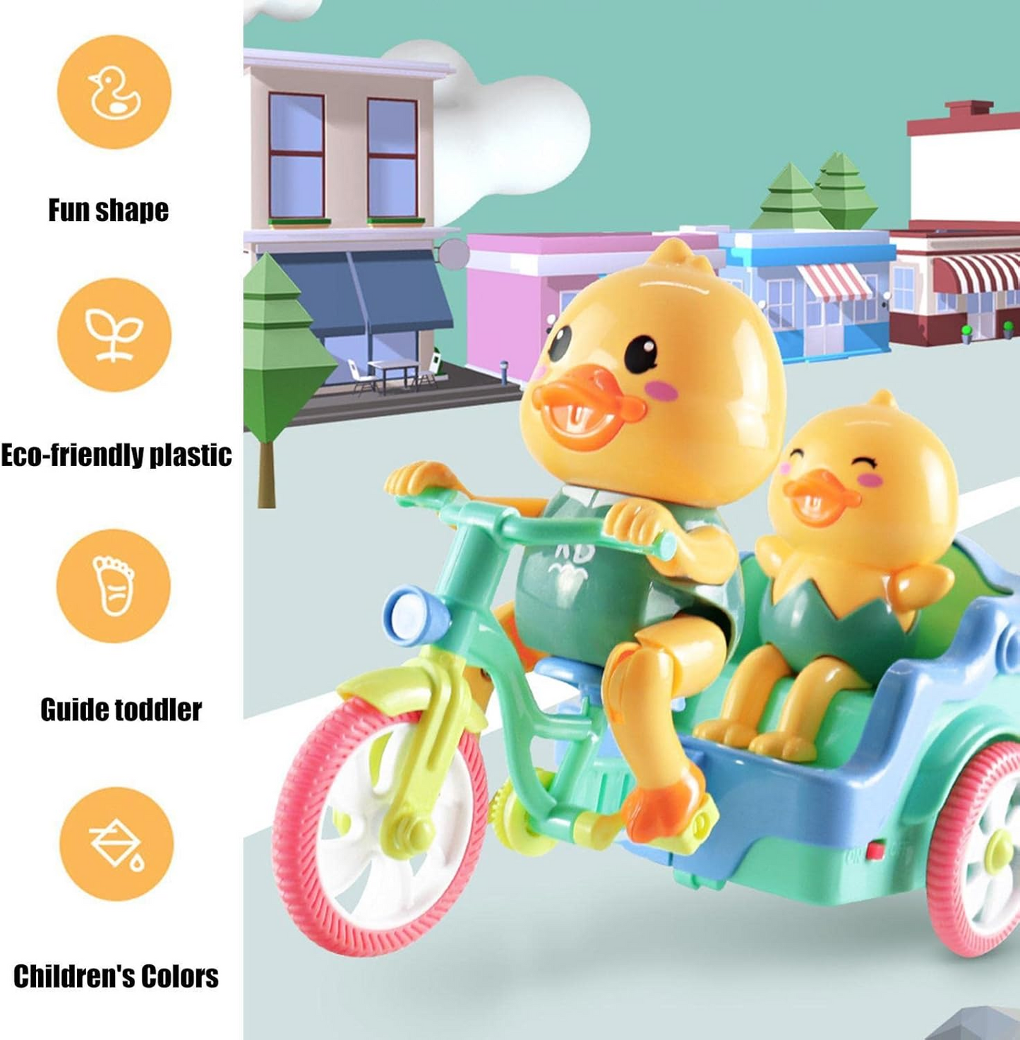 DuckRide™ – Ηλεκτρική πάπια παιχνιδιών σε τρίκυκλο με μουσική και φώτα