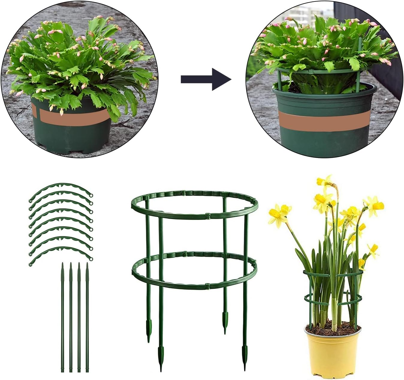 GrowGuard™ – Ρυθμιζόμενα στηρίγματα φυτών (5 τεμάχια)