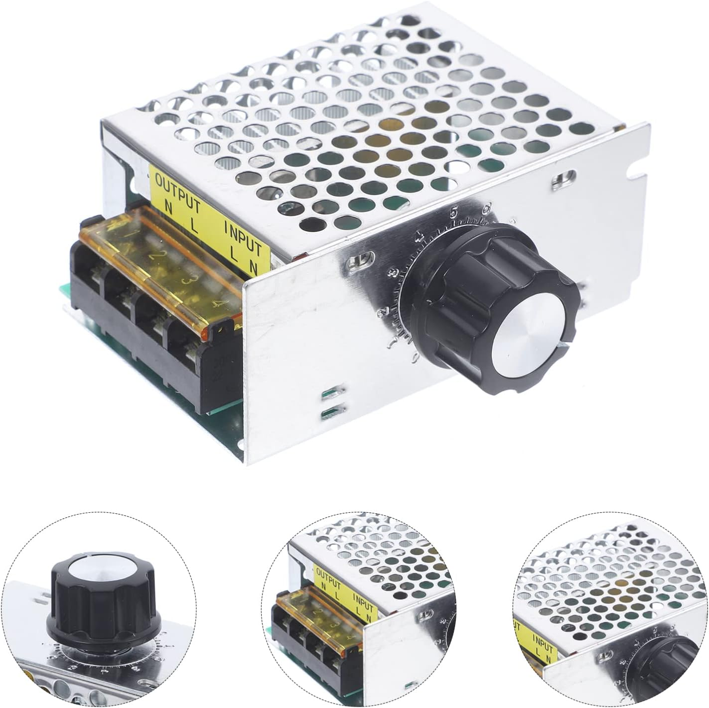 Ρυθμιστής τάσης AC 4000 W – Ρυθμιστής έντασης 220 V με μεταλλικό περίβλημα και εξαναγκασμένη ψύξη