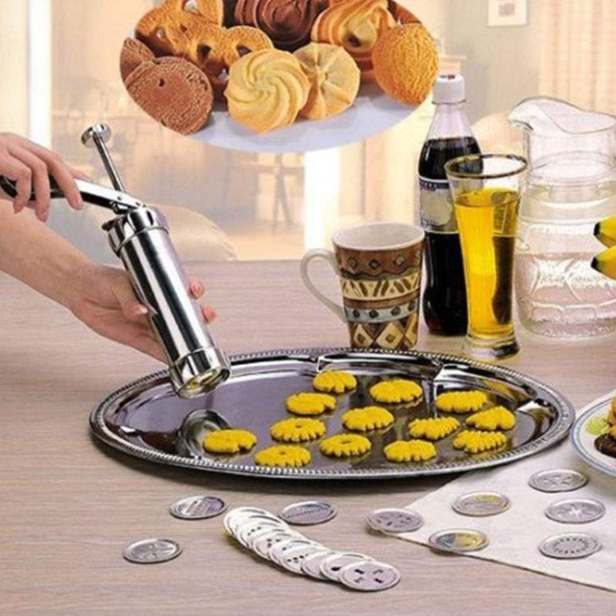 Πίεσσα για μπισκότα και κέικ, ζαχαροπλαστικής με 20 φόρμες και 4 μύτες