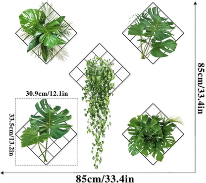 Αυτοκόλλητο τοίχου τρισδιάστατο πλέγμα Green Plants