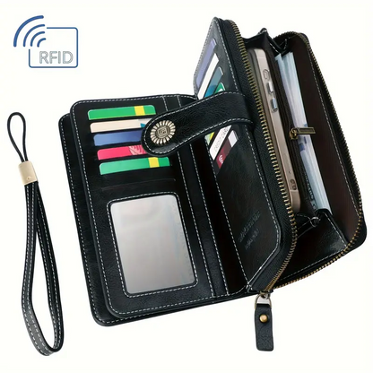 Πορτοφόλι γυναικείο από δέρμα με προστασία RFID
