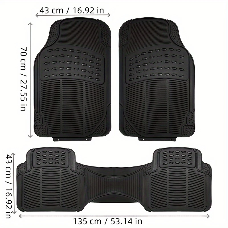 AutoShield™ – Σετ 3 πατάκια αυτοκινήτου γενικής χρήσης για όλες τις εποχές