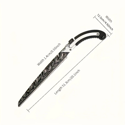 BladeMark™ – Επαγγελματικό πριόνι χάλυβα Damascus για ξύλο και κηπουρική