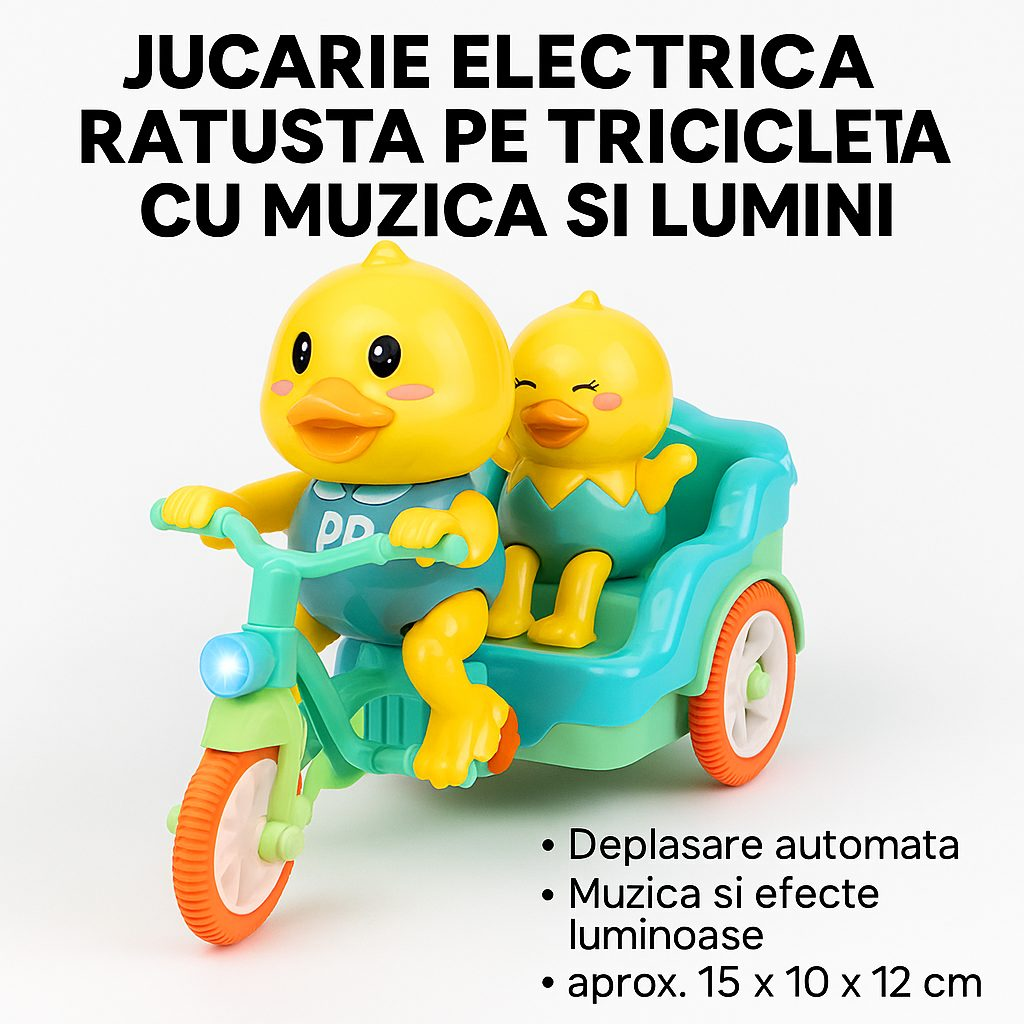DuckRide™ – Ηλεκτρική πάπια παιχνιδιών σε τρίκυκλο με μουσική και φώτα