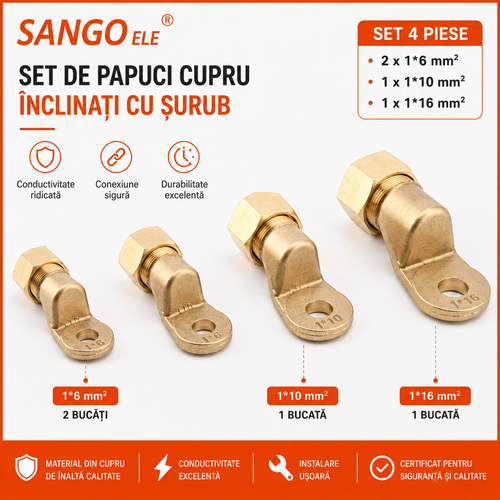 Sango™ – Γωνιακοί Χάλκινοι Ακροδέκτες Καλωδίων