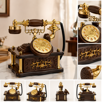 RoyalCall™ – Κομψό Ρετρό Τηλέφωνο με Κλασικό Σχεδιασμό και Πολυτελές Στυλ