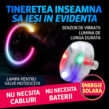 GlowTire™ - Σετ 2x ηλιακών φώτων LED για βαλβίδες τροχού