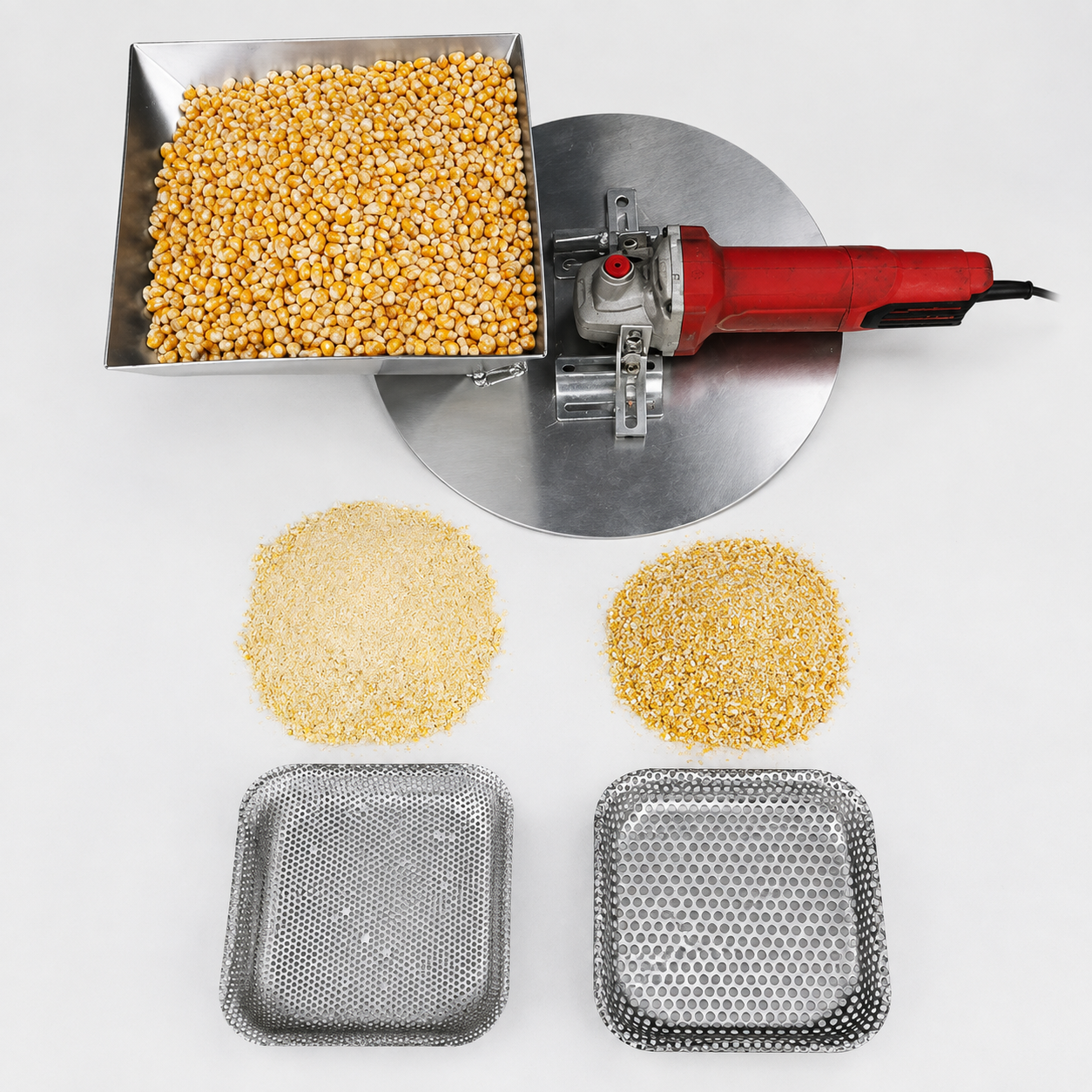 GrainMaster™ – Σετ Μύλου για Δημητριακά και Ζωοτροφές, συμβατό με Γωνιακό Τροχό