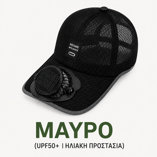 AeroCap™ – Καπέλο με Ενσωματωμένο Ανεμιστήρα και Προστασία UV
