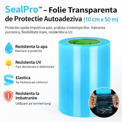 SealPro™ - Διαφανής αυτοκόλλητη προστατευτική μεμβράνη (10 cm x 50 m)