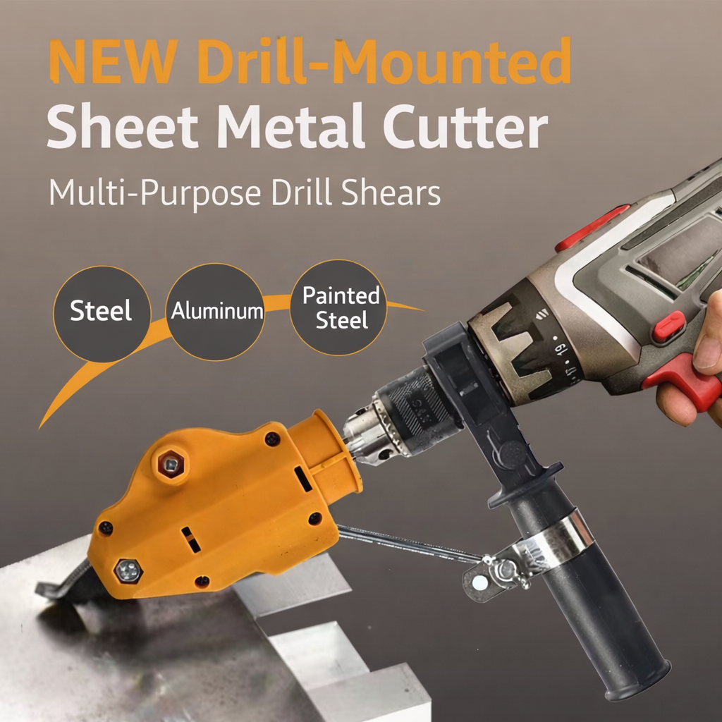 CutPro Drill™ – Ηλεκτρικό ψαλίδι λαμαρίνας, προσάρτημα τρυπανιού