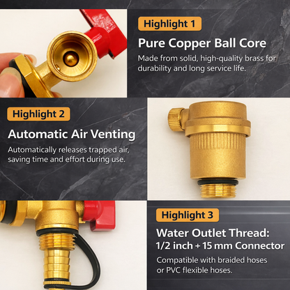 ThermoDrain Pro™ – Αυτόματη βαλβίδα εξαερισμού και αποστράγγισης για θερμικές εγκαταστάσεις (1")