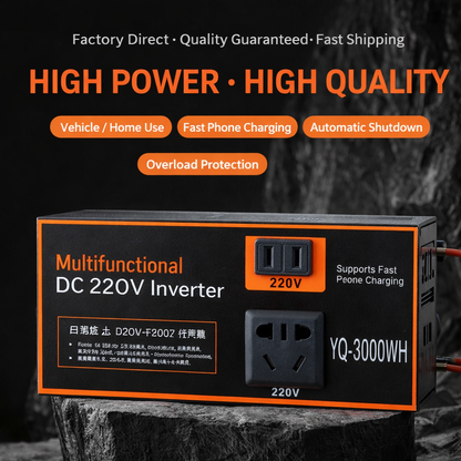 VoltDrive™ – Αυτόματος μετατροπέας 12V/24V σε 220V (DC-AC) με πολλαπλές προστασίες