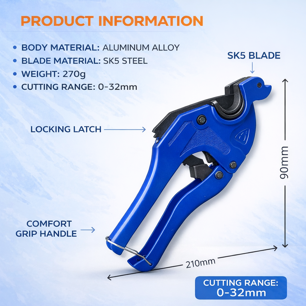 ProCut Pro™ – Επαγγελματική πένσα για κοπή σωλήνων PPR / PVC / PE 20-25-32 mm