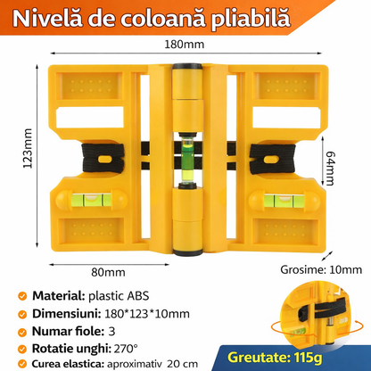 Levelix™ - Πολυλειτουργικό πτυσσόμενο επίπεδο με 3 φυσαλίδες ακριβείας