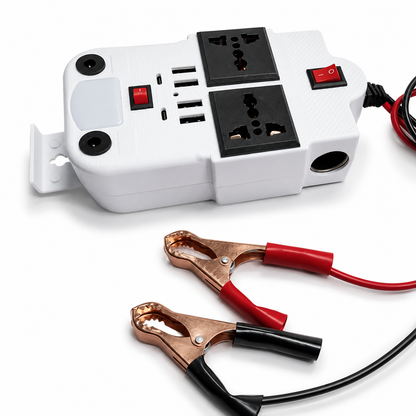 Powerix™ – Έξυπνος Μετατροπέας Αυτοκινήτου 300W με 4 USB και 2 Θύρες PD