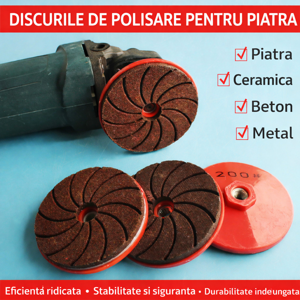 Polix™ – Σετ 3 επαγγελματικών δίσκων για λείανση και γυάλισμα (50/100/200)