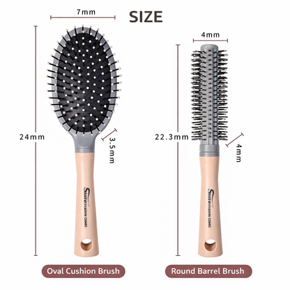 🔥1+1 ΠΡΟΣΦΟΡΑ🔥SilkyBrush™ – Σετ 3 επαγγελματικών βουρτσών μαλλιών (ξεμπλέξιμο, όγκος και styling)